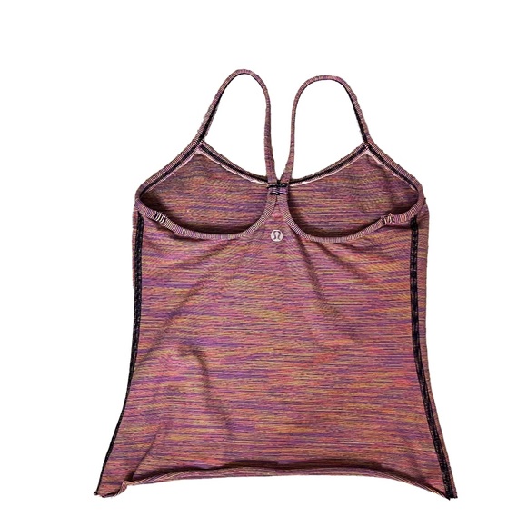 Lululemon Power Y Tank Top in Burgundy Stripes Size Small - Picture 4 of 4